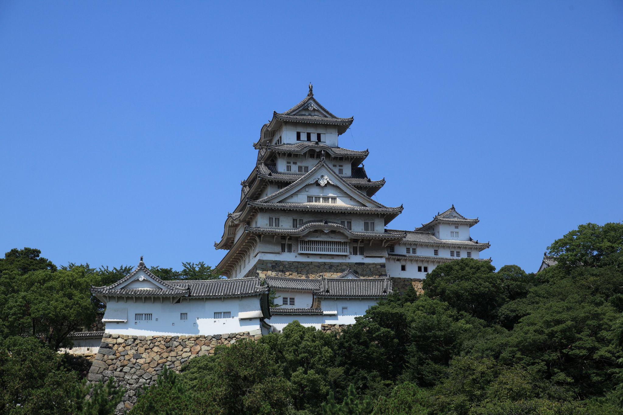 西側からの姫路城